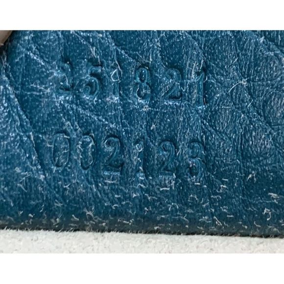 Gucci 1973 Chain Shoulder Bag Leather Small Blue - Picture 10 of 10